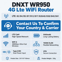 Modem DNXT 4G LTE avec carte SIM, WiFi 6, routeur WiFi avec carte SIM, AP, VPN, routeurs WiFi commerciaux, 5000 mAh, routeur WiFi sans fil pour le bureau