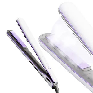 Steampod Flat Iron Hair Styler With Detachable Comb Teeth Professional Steam Hair Straightener