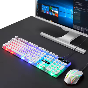 Ensemble clavier et souris filaires rétroéclairés pour PC Gamer, clavier et souris pour ordinateur de bureau - Product Image 1