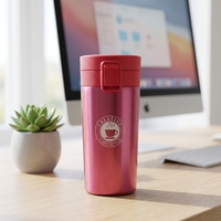 Vente en gros de tasses thermiques à double paroi en acier inoxydable avec logo personnalisé, sublimation, pour café, avec couvercle verrouillable