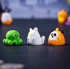 Sculture Artistiche in Resina Dipinte a Mano a Forma di Zucca Fantasma, Decorazioni Miniatura di Halloween per <span class=keywords><strong>Giardino</strong></span>, Casa e <span class=keywords><strong>Villaggio</strong></span> - Product Image 5
