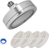 Pommeau de Douche à Double Filtration 20 Étapes avec Vitamine C et Cartouche Filtrante Remplaçable Haute Pression pour Salle de Bain