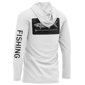 للبيع بالجملة ملابس صيد أسماك بحرية سريعة الجفاف فوق بالأشعة فوق بالعربية ، قمصان أداء بغطاء رأس بأكمام طويلة للصيد في البحر - Product Image 4