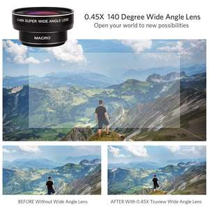 เลนส์2 in 1คลิปหนีบโทรศัพท์อเนกประสงค์0.45X เลนส์มาโคร CPL ฟิลเตอร์สำหรับ iPhone Samsung <span class=keywords><strong>Xiaomi</strong></span> - Product Image 2