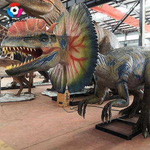 Modèle <span class=keywords><strong>de</strong></span> dinosaure animatronique Dilophosaurus, pulvérisation d'<span class=keywords><strong>eau</strong></span>, fumée pour parc aquatique, robot grandeur nature, dinosaure animatronique - Product Image 2