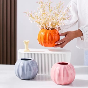 Jarrón de Cerámica con Forma de Calabaza para Decoración de Mesa de Halloween, Diseño Moderno y Lindo para el Hogar - Product Image 1