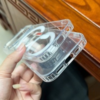 Coque de téléphone transparente magnétique à chargement sans fil pour iPhone 18 17 16 15 14 13 Pro Max