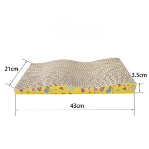 Material de papel corrugado Tablero recto Tablero para rascar gatos para juegos de gatos Embalado convenientemente en cartón - Product Image 2