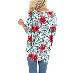 Nuovo Arrivo delle Donne T-Shirt Tie-Dye Gradiente Stampato Tee Shirts O Collo Casuale Manica Corta Tee Shirt Top - Product Image 6