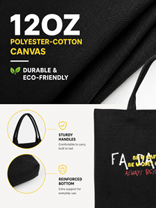 Customized <b>Large</b>-sized Tote <b>Bag</b> Eco-friendly Cotton <b>Bag</b> with Printable Design Reusable Canvas <b>Bag</b> with Customizable logo - Product Image 3