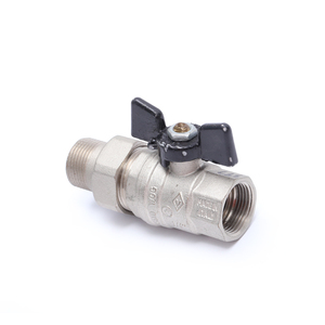 Chất Lượng Cao Tùy Chỉnh Nickel Mạ Nữ Brass 1/2 Ball Van Bướm Xử Lý Với Ống Liên Minh - Product Image 3