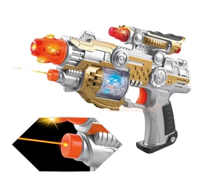 Pistola Espacial Láser con Vibración de Voz Eléctrica, Equipo de Juego de Batalla para Niños, Juguete Militar de Plástico Brillante, Pistola de Juguete con Luz Intermitente, Ametralladoras - Product Image 1