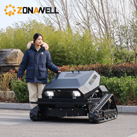 Tondeuse à gazon robotisée tout-terrain, autopropulsée, antidérapante, télécommandée, sans fil, électrique, 4 temps, robuste, pour bricolage industriel