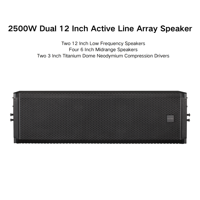 Système de sonorisation de scène de concert double 12 pouces actif à trois voies 2500W étanche Enceintes audio professionnelles Line Array