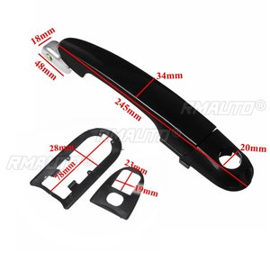 Manijas Exteriores Negras para Puertas Delanteras y Traseras (Izquierda y Derecha) para Hyundai Tucson 2005 2006 2007 2008 2009 - Product Image 4