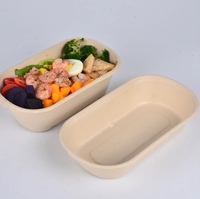 Récipients à emporter jetables en bagasse biodégradable écologique de 750ml Carrés de boîte à lunch jetables