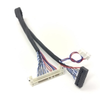 Kabel LVDS 30pin layar LCD, kabel 2 Saluran 8-Bit mendukung 1280x1024 Fpr 17/19 inci TFT LCD Panel LVDS