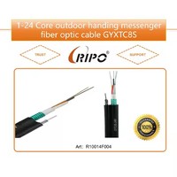 Cable de Fibra Óptica Ripo GYXTC8S de 1-24 Hilos, Autoportante para Exteriores, con Conductor Sólido de CCA, Tipo Mensajero en Forma de 8, para Redes Aéreas FTTx