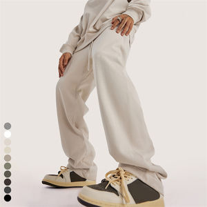 Haut de gamme logo personnalisé imprimé hommes sport coton pantalon décontracté Jogging pantalon blanc droit gris pantalons de survêtement streetwear - Product Image 6