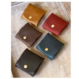 YY Vintage Genuine Leather Coin Purse Men Woman Crazy Horse Cowhide Small Mini Wallet Wallets Storage Pocket Bag