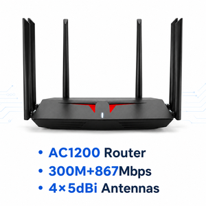 Compatible con el último enrutador OpenWRT WIFI-5 AC1200 de doble banda 2.4G y 5G R412G de HOSECOM High Tech R&D - Product Image 5
