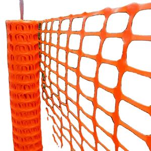 Malla de Plástico HDPE 100% Virgen Naranja para Construcción, Seguridad, Andamios, Escombros - Product Image 3