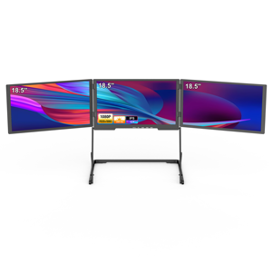 Moniteur triple <span class=keywords><strong>écran</strong></span> 18,5'' FHD 1080P IPS ultra-fin / Moniteur <span class=keywords><strong>portable</strong></span> USB-C Plug-and-Play pour ordinateur <span class=keywords><strong>portable</strong></span>, Mac, Windows, Linux intégré - Product Image 1
