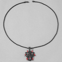 Collier tendance pour homme avec motif Panthère Noire de jeu en ligne, pendentif personnalisé à la mode, chaîne à maillons en alliage de zinc entièrement ornée de cristaux
