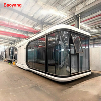 Villa de bureau préfabriquée portable 20ft 40ft, conteneur-capsule spatiale verte personnalisée, cabine-pod, maison de luxe