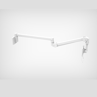 Bras de fixation pour écran médical LCD/TV et tablette, bras de fixation pour tablette médicale réglable en hauteur, support mural pour écran médical