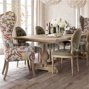 ชุดโต๊ะรับประทานอาหารฟาร์มจัดเลี้ยงไม้ <span class=keywords><strong>Darkwood</strong></span> เก้าอี้ 6 ตัวเฟอร์นิเจอร์ห้องรับประทานอาหารสําหรับงานอีเว้นท์ - Product Image 4