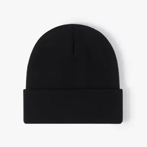 New Style Custom All Over Logo Print Winter Hat Cap Designer Unisex Jaquards Faux Fur Beanie Hats