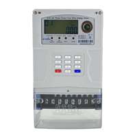 Compteur d'énergie prépayé triphasé intelligent LoRaWAN avec écran LCD multifonction classe 1 100A 220V
