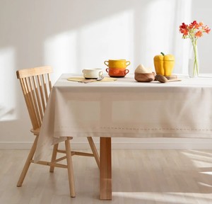 Skymoving mới tùy chỉnh màu đỏ không thấm nước Khăn trải bàn rắn Polyester Khăn trải bàn nhăn chống nhăn vải bàn ăn Bìa - Product Image 2