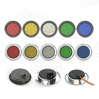 Feux LED ronds pour camion/remorque, feux arrière, feux de freinage et clignotants, mini-reflets facettés, 16 diodes LED, feux de circulation pour remorque, 2 ans
