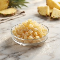 Pasokan pabrik bahan baku kue teh buah dan bunga, potongan nanas 8-10MM, kubus nanas