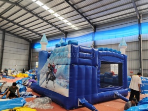 Château Gonflable Princesse Glacé en Gros avec Toboggan et Certification CE pour <span class=keywords><strong>Location</strong></span> de Fêtes d'Enfants - Product Image 2