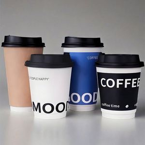 Vasos de Papel Biodegradables de Doble Pared, Resistentes al Agua, con Logotipo Personalizado, Venta al Por Mayor para Bebidas de Vino y Café - Product Image 4