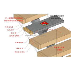 Venta al por mayor Sydney 3D Flying Straight Glass Pasamanos Pisadas de madera maciza Espiral Diseño de escalera flotante al aire libre - Product Image 3