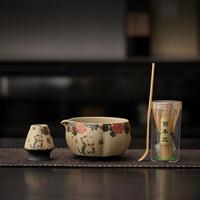 YUBIN – Ensemble de thé en porcelaine moderne, écologique et résistant à la chaleur, bol à matcha 550 ml, fouet en bambou Chasen, boîte personnalisable avec logo pour entreprises