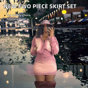 Conjunto de Falda Larga y Top Corto Casual de 2 Piezas para Mujer, Alta Calidad, Nuevo Modelo 2024, Tallas S-XL - Product Image 2