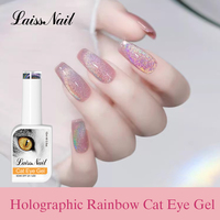Laissnail Laser Diamant Cat Eye Gel Polish Magnétique Glitter Cat Eye Gel Soak Off Salon UV Gel