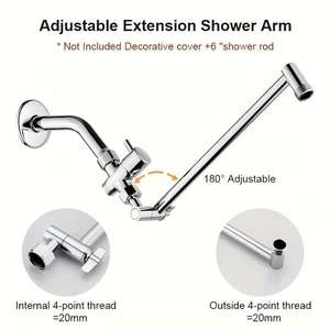 Juego de ducha de techo de acero inoxidable con rociador de mano y sistema de masaje de lluvia cuadrado para baño - Product Image 3