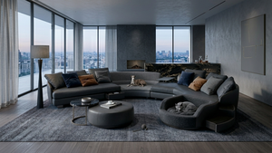 Divano Componibile di Lusso Moderno con Espositore Integrato e Cassetto Nascosto, Prezzo di Fabbrica per Container 40HQ - Product Image 6