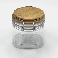 Vente en gros de pots à épices carrés et ronds en verre de 100 ml avec couvercle à clapet pivotant et pince métallique