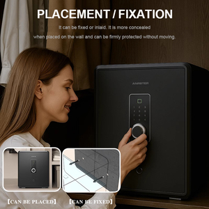 Coffre-fort pour argent, coffre-fort électronique à empreintes digitales pour hôtel, coffre-fort antivol en acier massif pour la maison, coffre-fort pour argent pour hôtel - Product Image 1