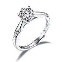 Bague en diamant pour femme, bijou féminin haut de gamme, pour couple, réglable, offre spéciale
