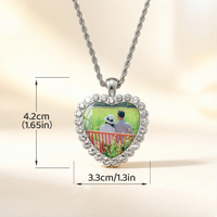 Collier personnalisable avec portrait de couple pour anniversaire de mariage, chaîne en métal pour pull, à porter au quotidien après le mariage