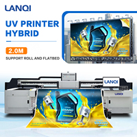 Imprimante UV hybride LANQI RM2100MAX 2000 mm de haute qualité, nouvelle et très vendue, pour enseignes lumineuses, affiches, matériaux publicitaires en PVC