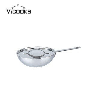 <strong>Top</strong> Professional <strong>Wok</strong> Stainless Steel Non-coating <strong>Wok</strong> Pan Cooking <strong>Wok</strong> With SS Lid - Product Image 3